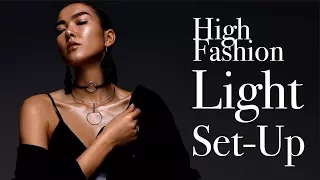 High Fashion Editorial Studio Light Setup