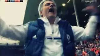 Jose Mourinho Crazy Reaction after Wilian Goal ~ Liverpool vs Chelsea 0 2  27 04 2014  HQ