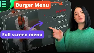 FULL-SCREEN MENU (OFF-CANVAS) with ANIMATED BURGER - Elementor Wordpress Tutorial Flex Container