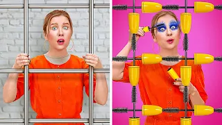 MAKE-UP INS GEFÄNGNIS SCHMUGGELN || Lustige Situationen & DIY-Ideen | Beauty Struggles von 123 GO!