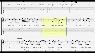 "Beatles - Hey Jude", tab & score for melody