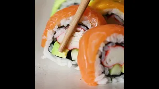 Rainbow Roll Sushi Recipe #shorts