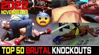 Top 50 MUAY THAI•MMA•KICK•BOXING•KUN KHMER Knockouts👉NOV 2022 #2