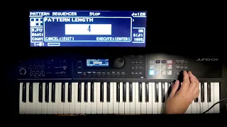 PART 1 - Roland Juno DS Looping in Pattern Sequencer. Create a Song with Background Music Tracks.