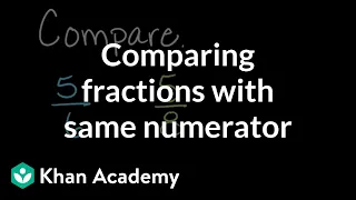 Comparing fractions with same numerator | Math | 3rd grade | Khan Academy