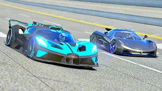 Bugatti Bolide vs Koenigsegg Jesko Absolut at Nardo Speed Ring