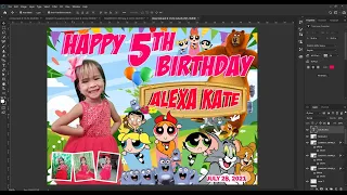 Grizzy and the Lemmings | Powerpuff Girls | Ton and Jerry Birthday Lay Out Design  | MiingTv