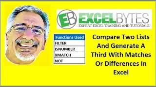Compare Two Lists And Generate A Third With Matches Or Differences In Excel