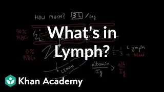 What is actually in lymph | Lymphatic system physiology | NCLEX-RN | Khan Academy