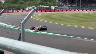 Lando Norris in his McLaren F1 at the Silverstone British Grand Prix Weekend 2022