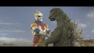 Godzilla vs. Megalon (HD) - The EPIC brotherly Jet Jaguar Gojira handshake!