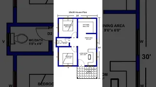 20X30 house plan | 20 by 30 small house design #housedesign #dreamhome #shorts #homedesign #2bhk