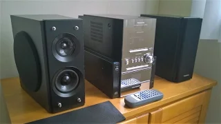 Panasonic SC-PM27 shelf system with subwoofers!  SA-PM27 mini stereo