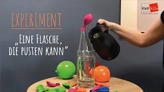 Experiment für Kinder ab 3: Eine Flasche, die pusten kann 🌬🤯