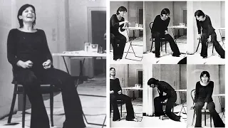 Marina Abramović Loses herself in Rhythm 2 Performance in 1974.