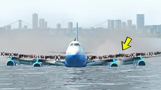 B747 Aircraft Emergency Landing On Hudson River [XP11]