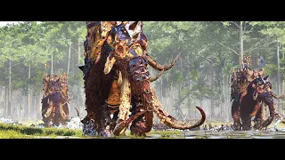 Battle at Aymara Swamps - NORSCA vs LIZARDMEN - Warhammer Cinematic Battle