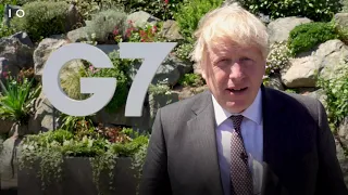 Prime Minister Boris Johnson at the 2021 G7 Summit in Cornwall