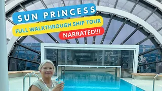 Sun Princess Ship Tour 2024 - Narrated Full Walkthrough #sunprincess #cruise