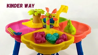 Столик для песка и воды с лейкой и набором игрушек KINDER WAY (01-121-1)