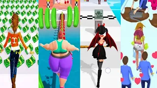 Makeover Run |Fat 2 Fit|Run Rich 3D| Good girl Bad girl Gameplay Walkthrough All Levels andriod, ios