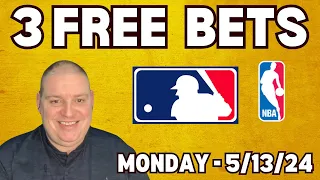 Monday 3 Free Picks & Betting Predictions - 5/13/24 l Picks & Parlays l #mlbbets