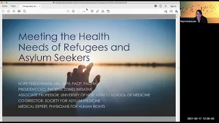 Dr. Hope Ferdowsian - "Meeting the Health Needs of Refugees and Asylum Seekers"