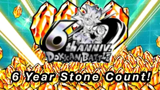 How many Free Stone will we get during the 6 year anniversary on GLOBAL Dragon Ball Z Dokkan Battle