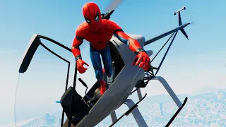 GTA 5 Crazy Helicopter Crashes & Spiderman Ragdolls Ep.1(Euphoria Physics | Funny Moments)