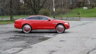 @dollaboyrick Jaguar XJ on 28s Dub Swirls