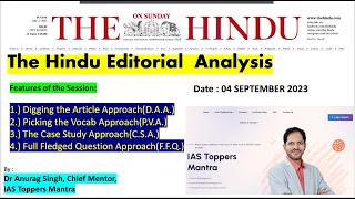 The Hindu Newspaper Editorials | 04 September 2023 | UPSC Editorial Analysis | IAS TOPPERS MANTRA