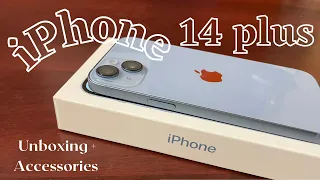 iPhone 14 plus Blue Unboxing + Accessories | Aparna