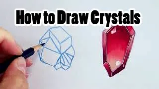 How to Draw Crystals and Gems Tutorial Tuesday