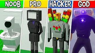 LEGO ALL Characters in Skibidi Toilet (Collection) : Noob, Pro, HACKER! / (Skibidi Toilet)