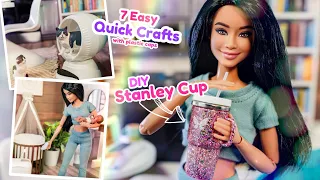 How To Make Mini Stanley Cup &  More | 7 Quick Crafts for Caps: Baby Diaper Pail, Robot Litter Box