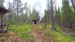 Баня по чёрному стала белой. Таёжная кухня. Секретная готовка.  13 серия /Ремонт второй избы 2023/