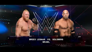 WWE2K23   BROCK LESNAR VS GOLDBERG   BRAWL  FULL MATCH