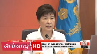 President Park orders earthquake follow-up measures, Seoul's own missile defense against...