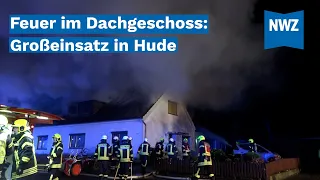 Feuer im Dachgeschoss: Großeinsatz in Hude