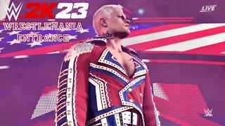 WWE2K23 | CODY RHODES NEW WRESTLEMANIA ENTRANCE 🔥 #wwe2k23