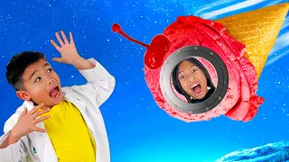 Wendy and Eric Pretend Play with Aliens and Ice Cream – Funny Stories for Children