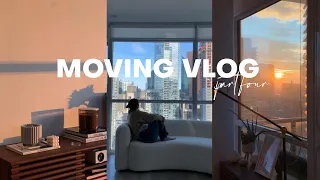 MOVING VLOG: I GOT A COUCH, building furniture & living room set up, part 4!