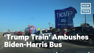 ‘Trump Train’ Ambushes Biden-Harris Campaign Bus in Texas | NowThis