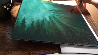 Painting Process - Flooded Forest