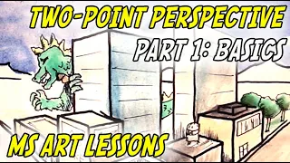 Middle School Art Lessons: Basic Two Point Perspective (part 1)