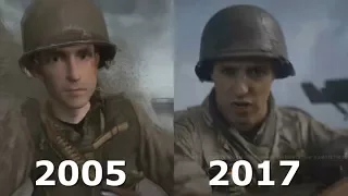 CoD 2 (2005) vs CoD WWII (2017) - Gameplay Comparison