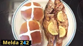 A Good Friday Traditional Meal | Fried Fish and Hot Cross Buns BAHAMIAN COOKING