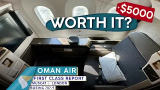 OMAN AIR First Class 787-9 🇴🇲⇢🇬🇧【4K Trip Report Muscat to London】Is First Class Worth It?!