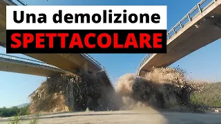 UN VERO SPETTACOLO!!! Viadotto Salso demolito con l'esplosivo  - Parte 2