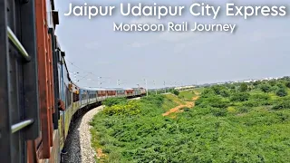 12992 Jaipur Udaipur Intercity Train Journey with Electric Traction - Monsoon Journey Vlog - Part 1